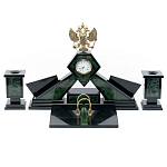 Настольный письменный набор из нефрита Герб России Dignity варинант исполнения - 1 | Loft Concept в Красноярске