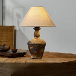 Настольная лампа с керамическим фактурным основанием и тканевым абажуром Eastern Tale варинант исполнения - 5 | Loft Concept в Красноярске