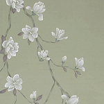 Обои ручная роспись Magnolia Canopy Colourway SC-287 on Aquamarine slub silk варинант исполнения - 2 | Loft Concept в Красноярске