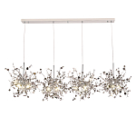 Люстра подвесная из четырех частей с металлическими круглыми элементами Terzani Argent варинант исполнения - 4 | Loft Concept в Красноярске