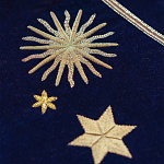 Обои с вышивкой ручной работы Cosmos Original colourway on velvet варинант исполнения - 3 | Loft Concept в Красноярске