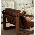 Кресло-диван кожаное на деревянном каркасе Medieval Furniture варинант исполнения - 5 | Loft Concept в Красноярске