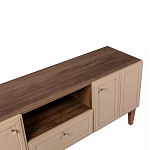 ТВ-тумба бежевая из массива бука с 2-мя дверками и ящиком Wenge Light варинант исполнения - 2 | Loft Concept в Красноярске