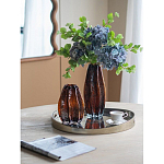 Ваза стеклянная янтарного цвета с текстурированным силуэтом Carambola варинант исполнения - 6 | Loft Concept в Красноярске