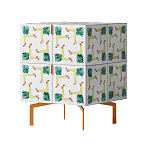 Тумба  с рисунком Short Pina Colada Orange варинант исполнения - 3 | Loft Concept в Красноярске