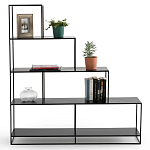 Ступенчатый стеллаж Menzie Steps Metal Rack Black варинант исполнения - 3 | Loft Concept в Красноярске