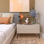 Настольная лампа с круглым деревянным отражателем и черным цилиндрическим плафоном Accord Lighting варинант исполнения - 9 | Loft Concept в Красноярске