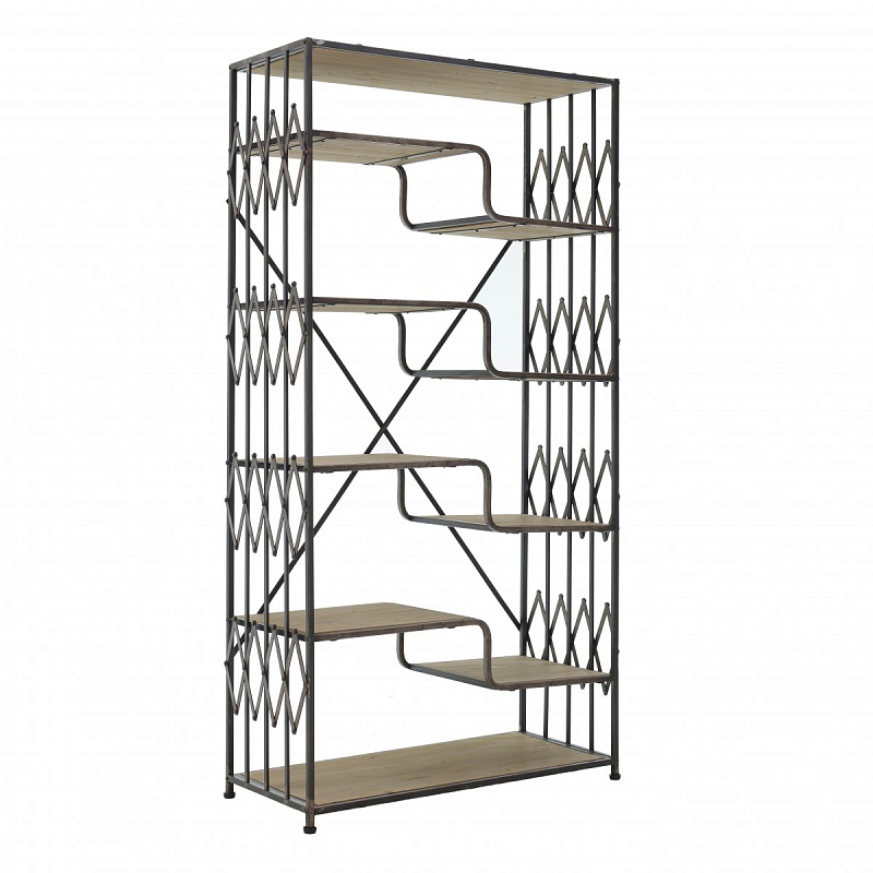 Стеллаж Metal Geometry Parallel Lines Черный Бежевый Стеллаж Metal Geometry Parallel Lines Черный Бежевый в Красноярске | Loft Concept
