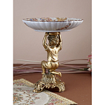 Чаша с цветочным орнаментом на ножке в виде бронзового ангела Eden Garden варинант исполнения - 6 | Loft Concept в Красноярске