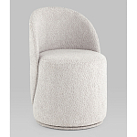 Пуф Loreen со спинкой вращающийся букле светло-серый варинант исполнения - 1 | Loft Concept в Красноярске