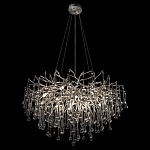 Люстра подвесная с прозрачными стеклянными подвесками в форме капель Диаметр 80 см Droplet Chandelier варинант исполнения - 5 | Loft Concept в Красноярске