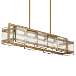 Люстра прямоугольная из толстого литого стекла Cast Glass варинант исполнения - 2 | Loft Concept в Красноярске