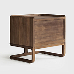 Прикроватный деревянный столик с 2-мя ящиками Moon Walnut Furniture варинант исполнения - 12 | Loft Concept в Красноярске