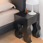 Дизайнерский журнальный стол чёрный с ножками волнистой формы Egopi варинант исполнения - 2 | Loft Concept в Красноярске