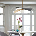 Люстра круглая с 2-мя металлическими абажурами Andromeda варинант исполнения - 7 | Loft Concept в Красноярске