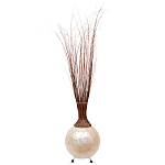 Торшер из перламутра на металлическом каркасе Indonesian Comet варинант исполнения - 2 | Loft Concept в Красноярске