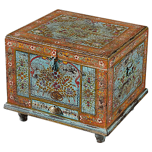 Сундук ручная роспись Harsh Antique Indian Painted Chest