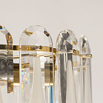 Люстра многоярусная с овальными прозрачными подвесками 36 см Harmonica варинант исполнения - 7 | Loft Concept в Красноярске