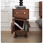 Тумбочка прикроватная с ящиком и дверцей Робот Robot Desk варинант исполнения - 7 | Loft Concept в Красноярске