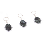 Зеркало брелок карманное двухстороннее из натурального камня Серафинит Stone Mirrors варинант исполнения - 4 | Loft Concept в Красноярске