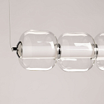 Люстра линейная с 6-ю прозрачными стеклянными плафонами округлой формы HANDLE GRAPE варинант исполнения - 6 | Loft Concept в Красноярске