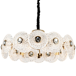 Люстра с декором из круглых рельефных пластин из хрусталя Decorative Glass Discs Chandelier 82 варинант исполнения - 1 | Loft Concept в Красноярске