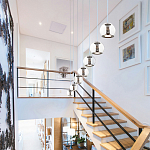 Подвесной светильник со стеклянным плафоном Inner Gleam Globe black  варинант исполнения - 4 | Loft Concept в Красноярске