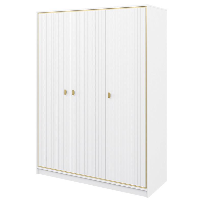 Шкаф белый трёхдверный для одежды Antique Order Белый Золотой в Красноярске | Loft Concept 