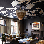 Обои ручная роспись в стиле Арт-деко Symphony Original colourway on Flint silk dupion варинант исполнения - 3 | Loft Concept в Красноярске