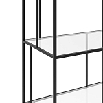 Стеллаж из металла и стекла Menzie Metal Rack варинант исполнения - 3 | Loft Concept в Красноярске