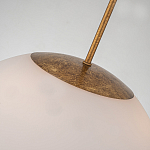 Подвесной светильник золотого цвета с полусферическим опаловым плафоном и декоративным элементом Elstead Lighting варинант исполнения - 5 | Loft Concept в Красноярске