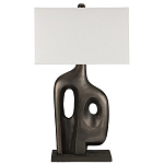 Настольная лампа с прямоугольным тканевым абажуром на фигурном каркасе Brutilist  варинант исполнения - 4 | Loft Concept в Красноярске