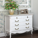 Комод белый из массива бука в стиле прованс White Provence варинант исполнения - 4 | Loft Concept в Красноярске