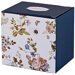 Кружка белая из фарфора с рисунком цветов 400 мл Garden Whisper Porcelain Set  варинант исполнения - 2 | Loft Concept в Красноярске