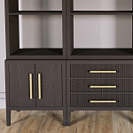 Модульный стеллаж Primo из трех составных элементов Темный орех варинант исполнения - 6 | Loft Concept в Красноярске