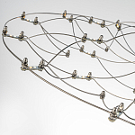 Люстра подвесная с тонкой металлической конструкцией цвета хром Quasar варинант исполнения - 6 | Loft Concept в Красноярске