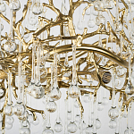 Подвесная люстра в виде ветвей деревьев золотого цвета с прозрачными подвесками-каплями 8 и 14 ламп Droplet Chandelier варинант исполнения - 6 | Loft Concept в Красноярске