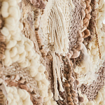 Овальный Современный Гобелен Абстракция в бежевых тонах Shallow варинант исполнения - 3 | Loft Concept в Красноярске