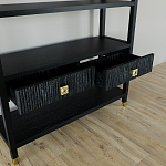 Стеллаж с двумя ящиками Elsa Dreams Black варинант исполнения - 3 | Loft Concept в Красноярске