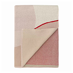 Плед из хлопка бежевого цвета с абстрактным принтом Elysian Flow Peach варинант исполнения - 5 | Loft Concept в Красноярске