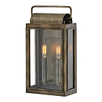 Настенный фонарь прямоугольной формы цвета состаренная латунь с двумя лампами Hinkley варинант исполнения - 1 | Loft Concept в Красноярске