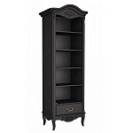 Стеллаж черный узкий из массива бука с 5-ю полками Black Provence варинант исполнения - 1 | Loft Concept в Красноярске