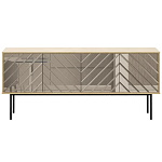 Длинная тумба с зеркальным декором Serena варинант исполнения - 9 | Loft Concept в Красноярске