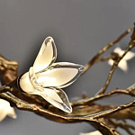 Люстра в виде золотой ветки с цветами Glass Flower Pendant Light варинант исполнения - 9 | Loft Concept в Красноярске