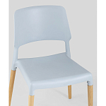 Пластиковый стул на ножках из массива бука Ferret Grey-Blue варинант исполнения - 2 | Loft Concept в Красноярске