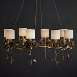 Люстра с каркасом в виде цветков розы и тканевыми абажурами Flowers and Fox Roses варинант исполнения - 4 | Loft Concept в Красноярске