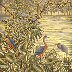 Обои ручная роспись Le Brésil Amarelo Deep Rich Gold варинант исполнения - 1 | Loft Concept в Красноярске