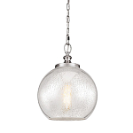 Подвесной светильник с прозрачным стеклянным плафоном в форме шара в современном стиле на цепи Feiss варинант исполнения - 1 | Loft Concept в Красноярске
