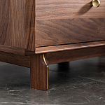 Прикроватный деревянный столик с ящиками Moon Walnut Furniture варинант исполнения - 4 | Loft Concept в Красноярске