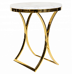 Кофейный столик на подстолье золотого цвета Noelle варинант исполнения - 1 | Loft Concept в Красноярске